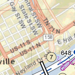 US Army Corps of Engineers Tennessee River Chart 88 - Knoxville, TN, Dickson Island & head of Tennessee River digital map