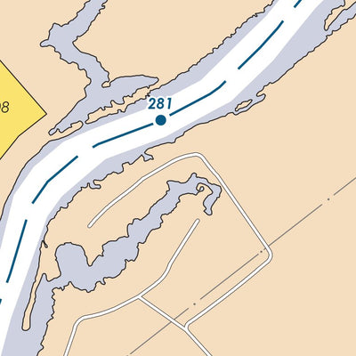 US Army Corps of Engineers Tennessee-Tombigbee Waterway Chart 41: Historic Miles 281-285 digital map