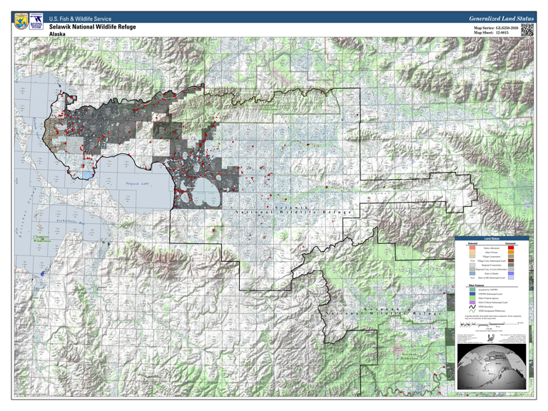 Selawik NWR - 1:250,000 (SWK-12-0015) Map by U.S. Fish & Wildlife ...