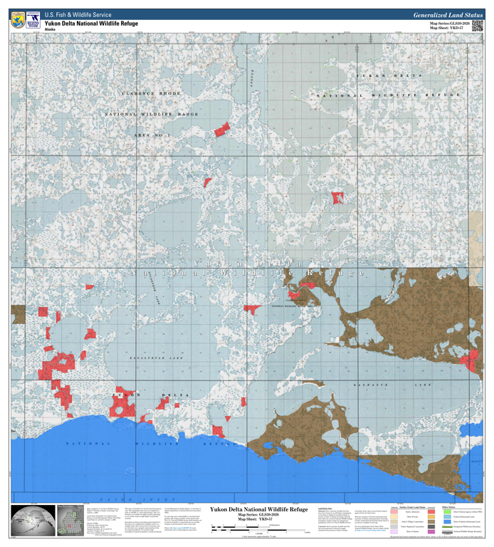 Yukon Delta NWR (YKD-57 - #57 of 93) Map by U.S. Fish & Wildlife ...