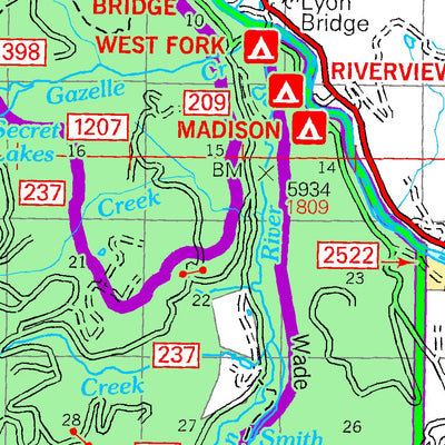 US Forest Service R1 Beaverhead - Deerlodge NF South East 2015 digital map