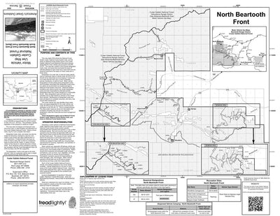 Custer Gallatin NF - North Beartooth Front- MVUM 2025 Preview 1
