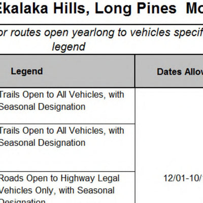 Custer Gallatin NF - Sioux Ranger District - Long Pines MVUM 2025 Preview 3