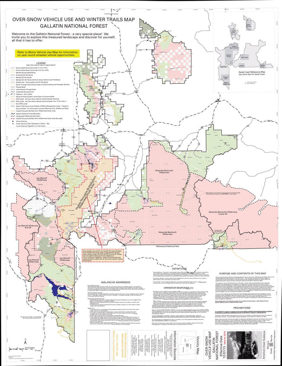 Gallatin NF OSVUM 2016 Map by US Forest Service R1 | Avenza Maps