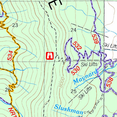 US Forest Service R1 Gallatin NF Visitor Map North West 2013 digital map