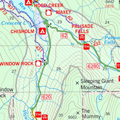 US Forest Service R1 Gallatin NF Visitor Map West North 2013 digital map