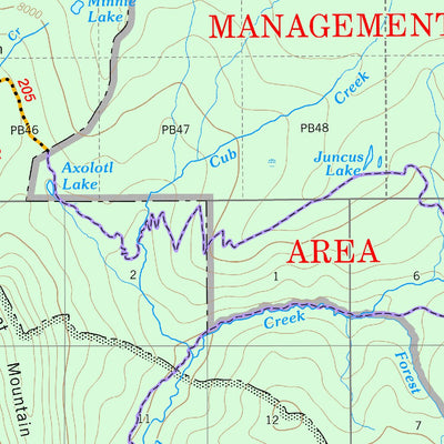 US Forest Service R1 Gallatin NF Visitor Map West South 2013 digital map