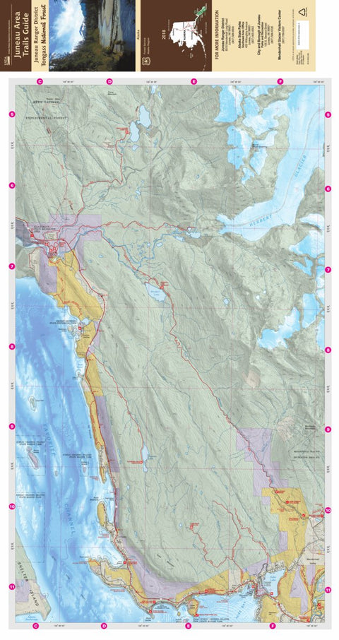 US Forest Service R10 Juneau Area Trails Guide - Auke Bay to Eagle Beach Inset digital map