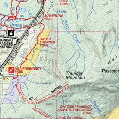US Forest Service R10 Juneau Area Trails Guide Main Map digital map