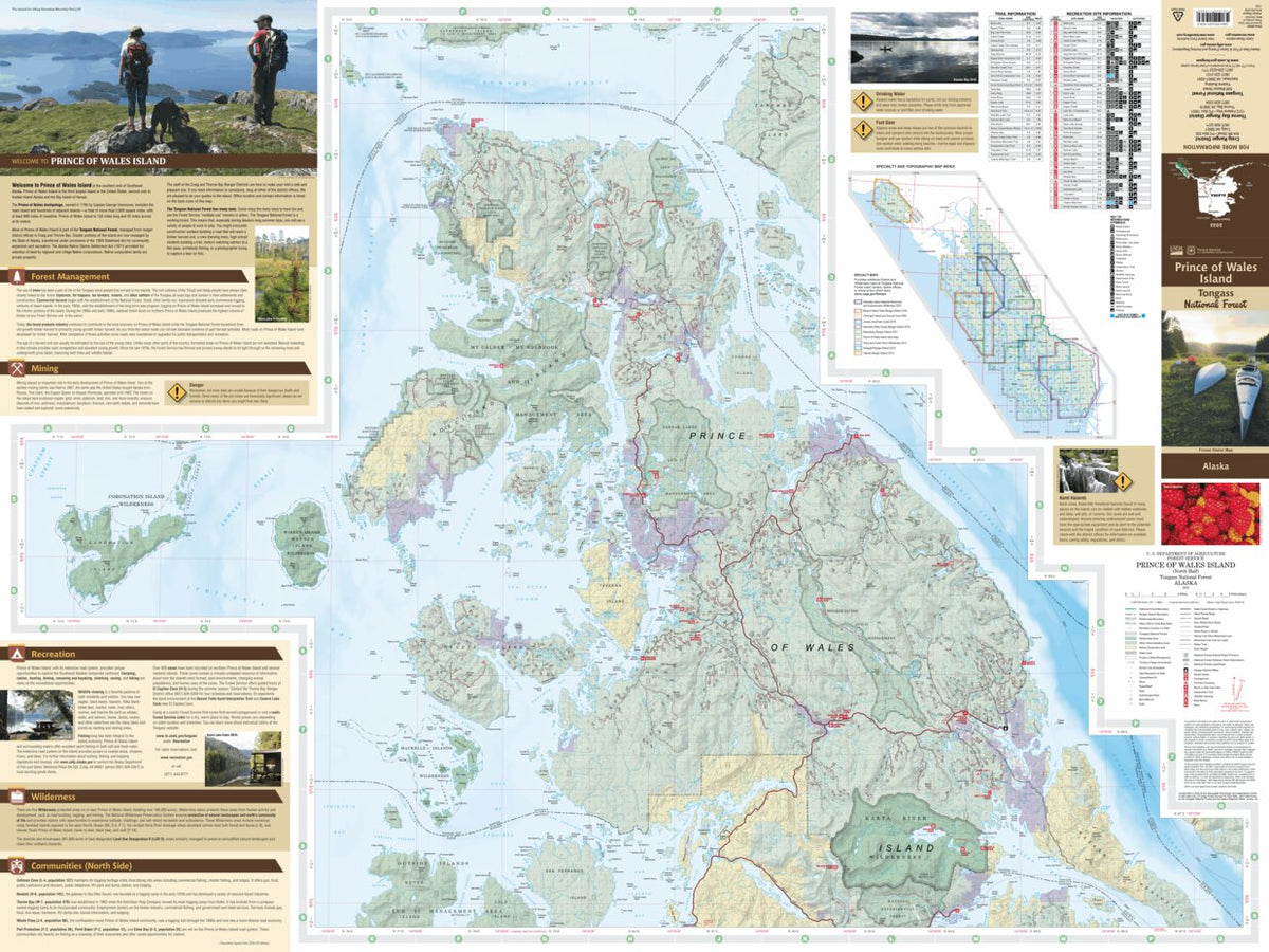 Northside Map Prince Of Wales Island (North Side) Map by US Forest Service R10 ...