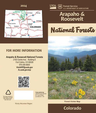 US Forest Service R2 Rocky Mountain Region Arapaho and Roosevelt National Forests Visitor Map - Map Bundle bundle