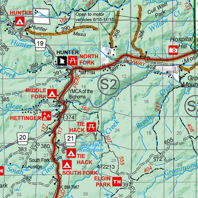 US Forest Service R2 Rocky Mountain Region Bighorn NF - Visitor Map Bundle bundle