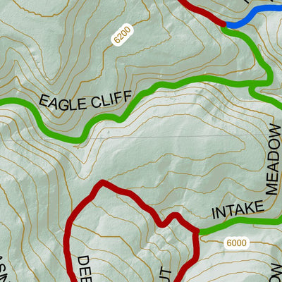 Eagle Cliff Georeferenced Hillshade Map Preview 2