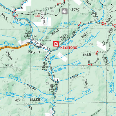 US Forest Service R2 Rocky Mountain Region Medicine Bow National Forest Visitor Map - Snowy Range (South Half) digital map