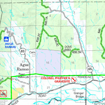 US Forest Service R2 Rocky Mountain Region Rio Grande National Forest Visitor Map - Divide Ranger District (East Half) digital map