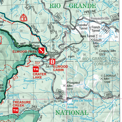 US Forest Service R2 Rocky Mountain Region San Juan National Forest Visitor Map (East Half) digital map