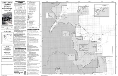 Shoshone NF (North Zone) - Greybull, Wapiti and Wind River Ranger Districts (South Half) - MVUM Preview 1