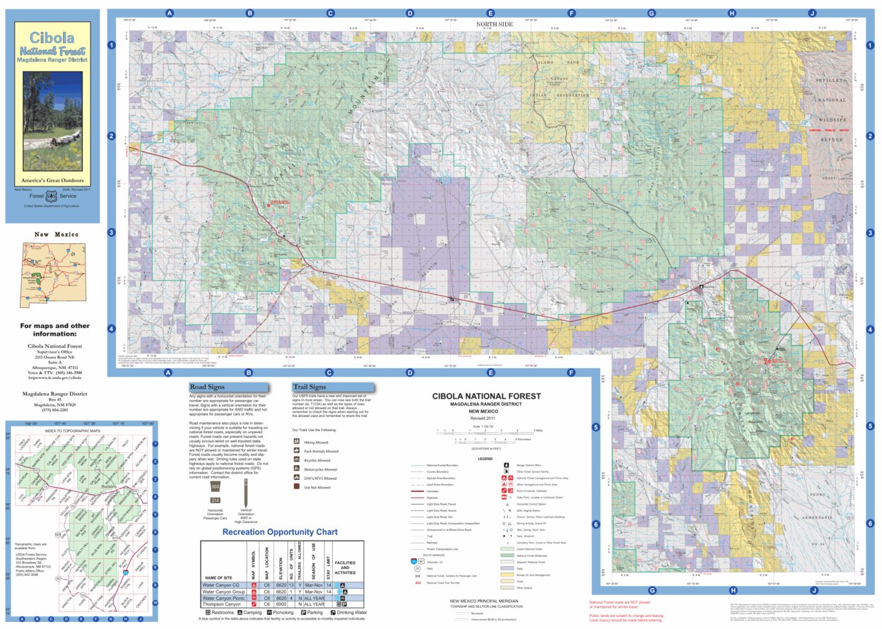 Cibola National Forest Magdalena - Us Forest Service R3 Cibola National Forest Magdalena Ranger District North Half Digital Map 38677210071196 