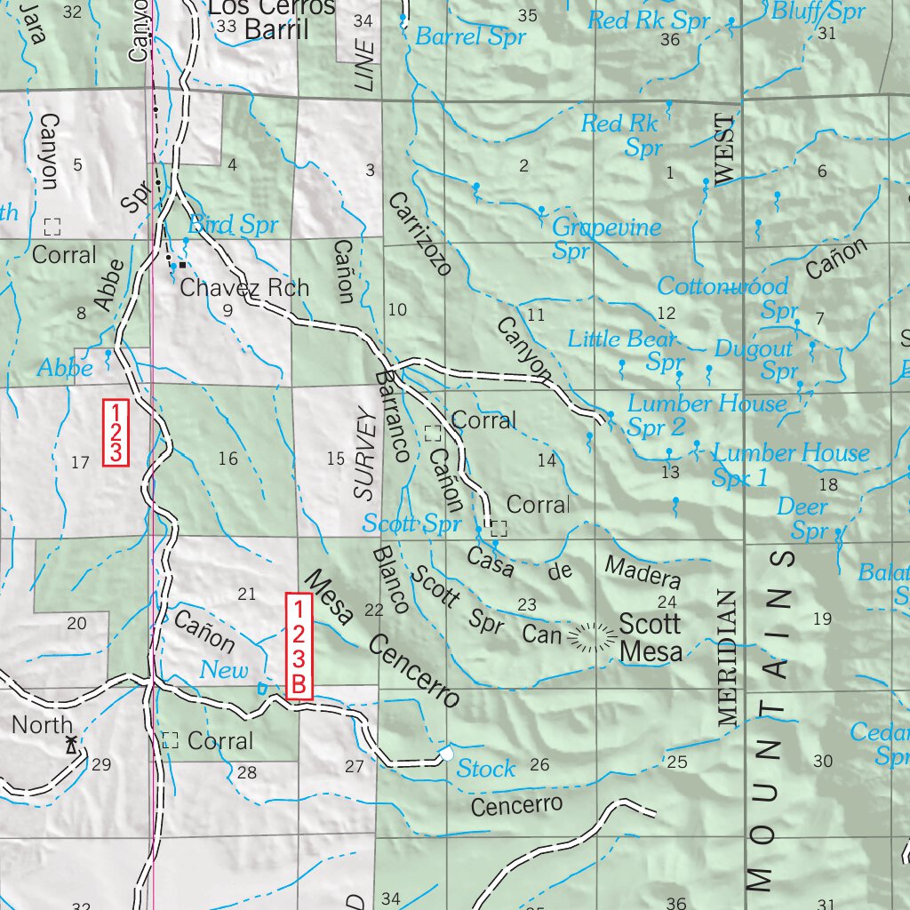 Cibola National Forest, Magdalena Ranger District (North Half) Map