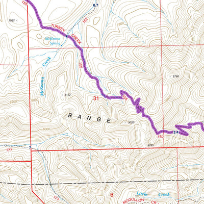 US Forest Service R3 Gila Wilderness Centennial Loop Trail Map -24K digital map