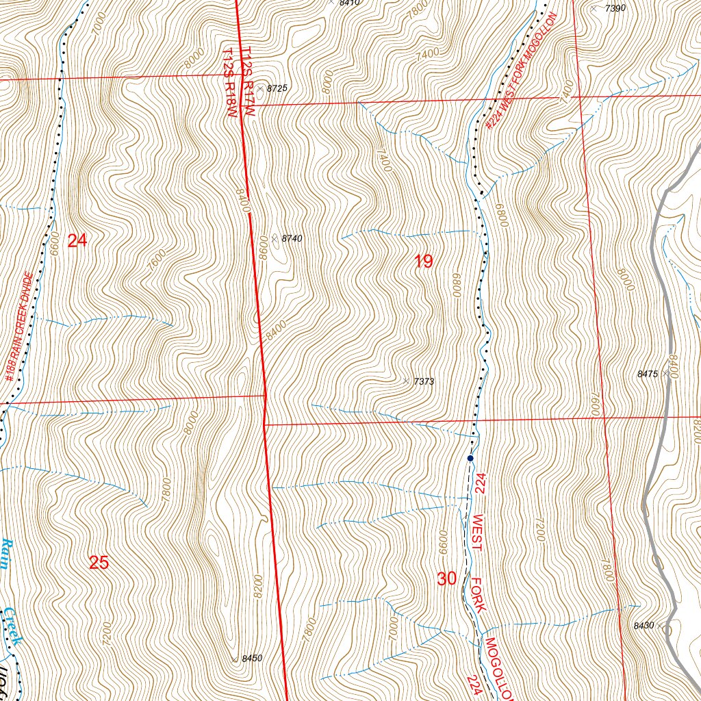 Gila Wilderness Centennial Loop Trail Map -24K by US Forest Service R3 ...