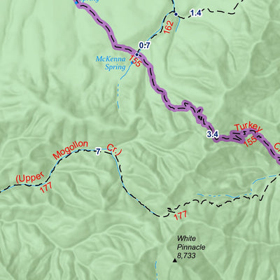 US Forest Service R3 Gila Wilderness Centennial Loop Trail Map - 63K digital map