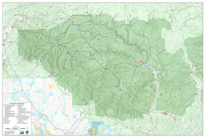 Gila Wilderness Centennial Loop Trail Map - 63K Preview 1