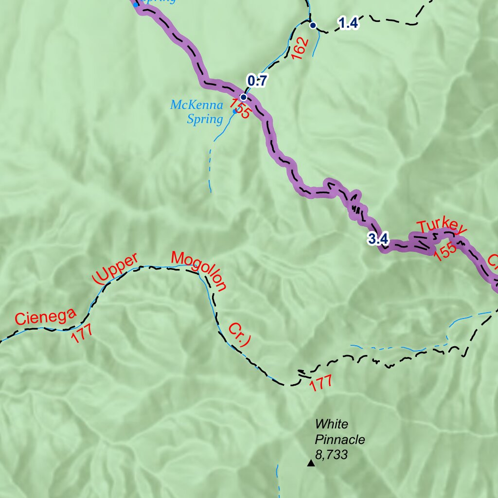 Gila Wilderness Centennial Loop Trail Map - 63K by US Forest Service R3 ...