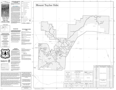 Motor Vehicle Use Map, Cibola National Forest, Mount Taylor Ranger District (Front) Preview 1