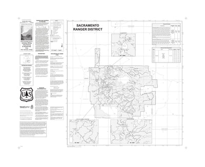 Motor Vehicle Use map, Sacramento & Smokey Bear Ranger Districts, Lincoln National Fores(Sacramento) Preview 1