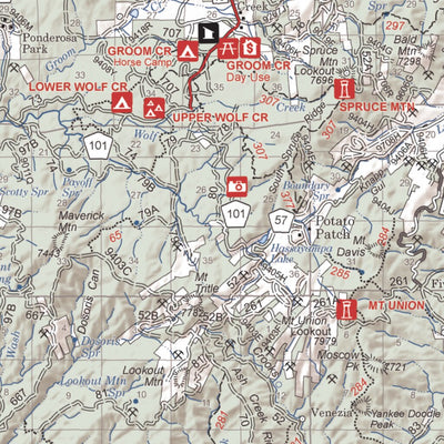 Prescott National Forest Visitor Map Preview 3