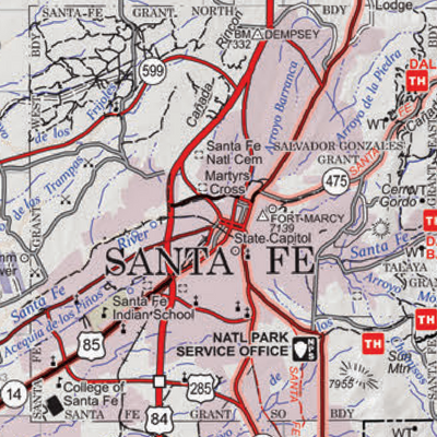 Santa Fe National Forest Visitor Map Preview 3