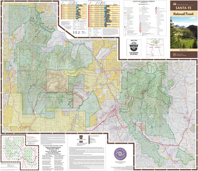 Santa Fe National Forest Visitor Map Preview 1