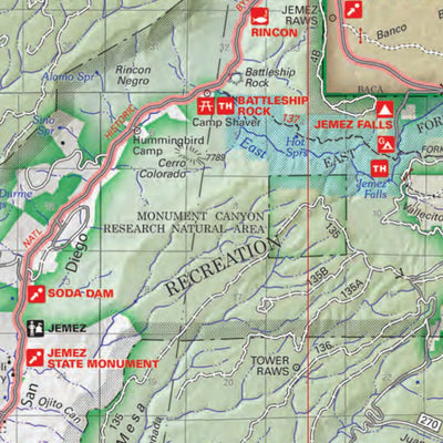 Santa Fe National Forest Visitor Map Preview 3