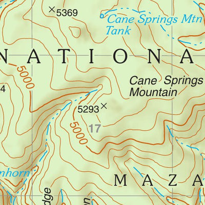 US Forest Service R3 Tonto National Forest Quadrangle: CANE SPRINGS MOUNTAIN digital map