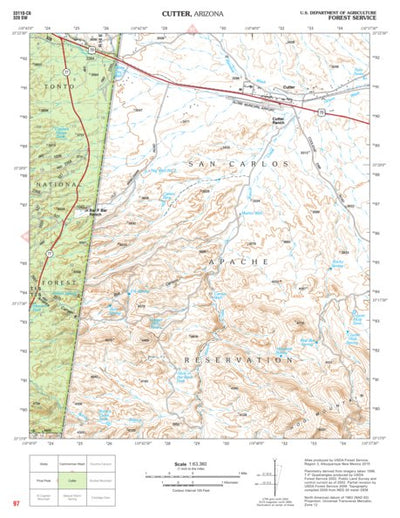 US Forest Service R3 Tonto National Forest Quadrangle: CUTTER digital map