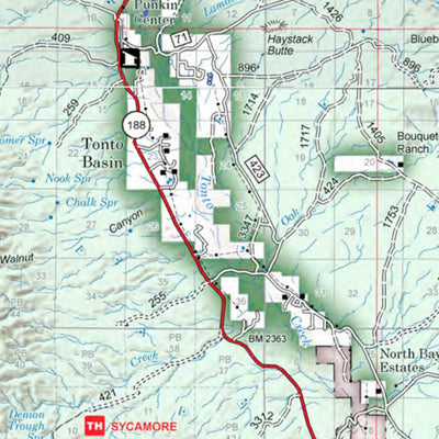 Tonto National Forest Visitor Map Preview 2