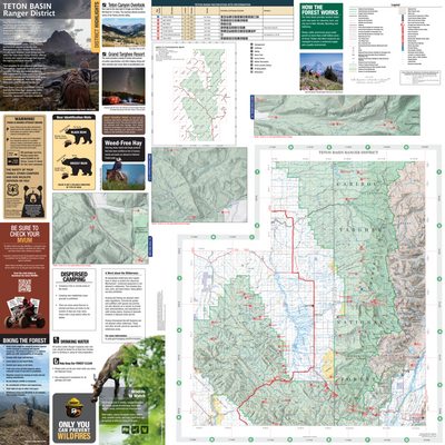 Caribou-Targhee National Forest Visitor Map Teton Basin Ranger District 2025 Preview 1