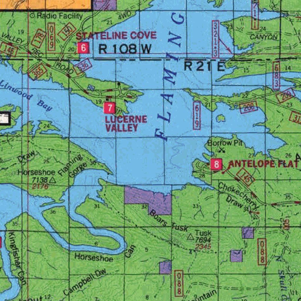 Ashley National Forest Flaming Gorge & Vernal Ranger Districts 1998 Map ...