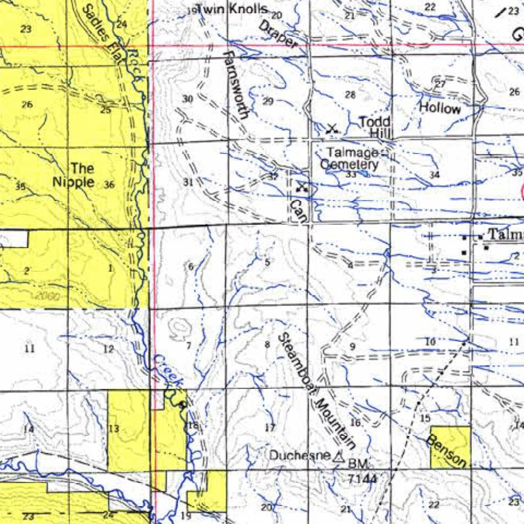 Ashley National Forest Roosevelt & Duchesne Ranger Districts 1998 Map ...