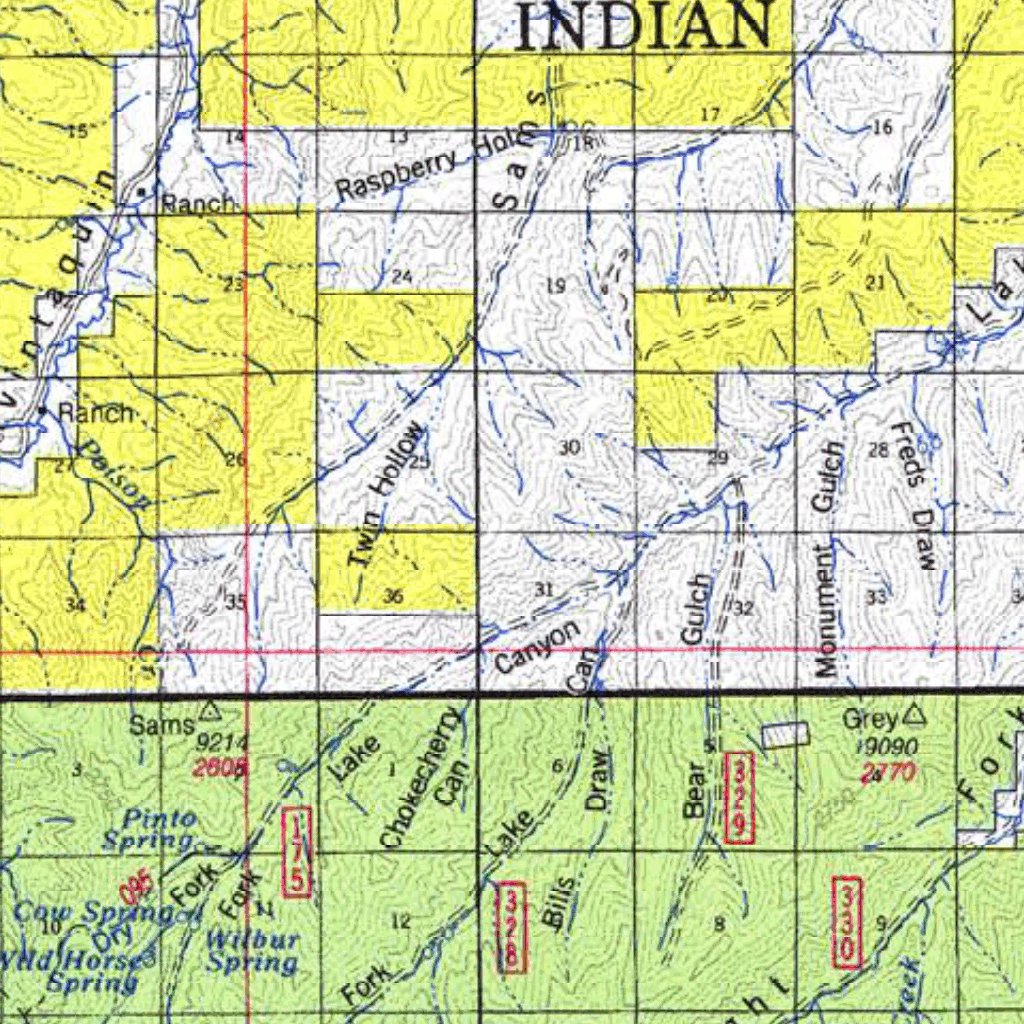 Ashley National Forest Roosevelt & Duchesne Ranger Districts 1998 Map ...