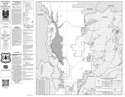 Boise National Forest Cascade RD West Side Motor Vehicle Use Map 2025 Preview 1