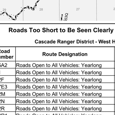 Boise National Forest Cascade RD West Side Motor Vehicle Use Map 2025 Preview 3