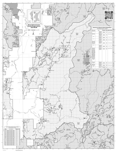 Boise National Forest Emmett RD East Side Motor Vehicle Use Map 2025 Preview 1