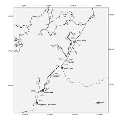 Boise National Forest Emmett RD East Side Motor Vehicle Use Map INSET 4 2025 Preview 1