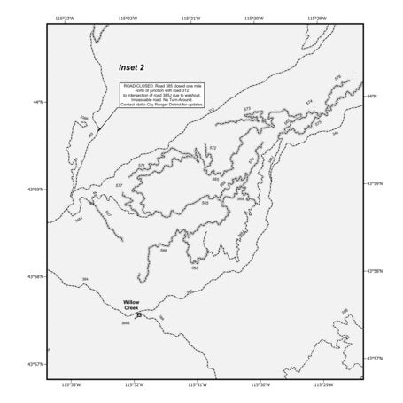 Boise National Forest Idaho City RD East Side Motor Vehicle Use Map 2025 INSET 2 MVUM Preview 1