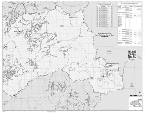 Boise National Forest Idaho City RD East Side Motor Vehicle Use Map 2025 MVUM Preview 1