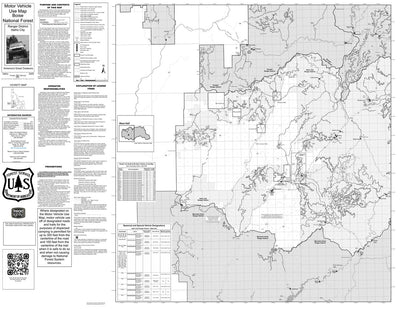 Boise National Forest Idaho City RD West Side Motor Vehicle Use Map 2025 MVUM Preview 1