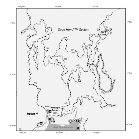 Boise National Forest Lowman Ranger District Motor Vehicle Use Map 2025 INSET 1 Preview 1