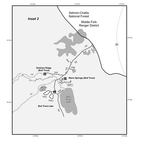 Boise National Forest Lowman Ranger District Motor Vehicle Use Map 2025 INSET 2 Preview 1